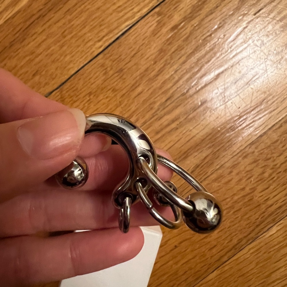 bimba y lola silver hoop earring